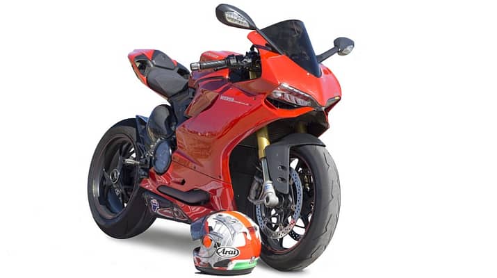 Bike, riding gear, helmet